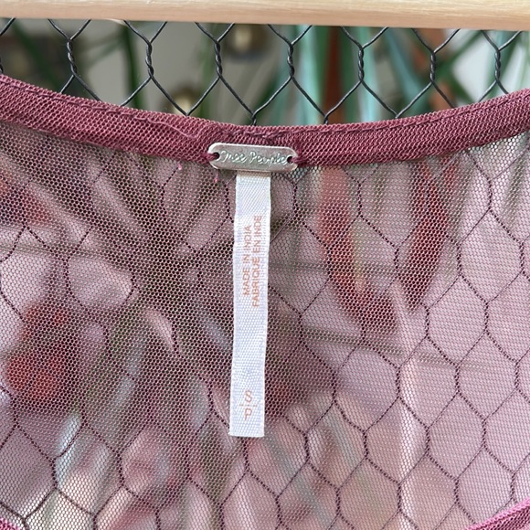 Free People Sheer Mesh Beaded Embellished Mini Slip Dress - Picture 9 of 16